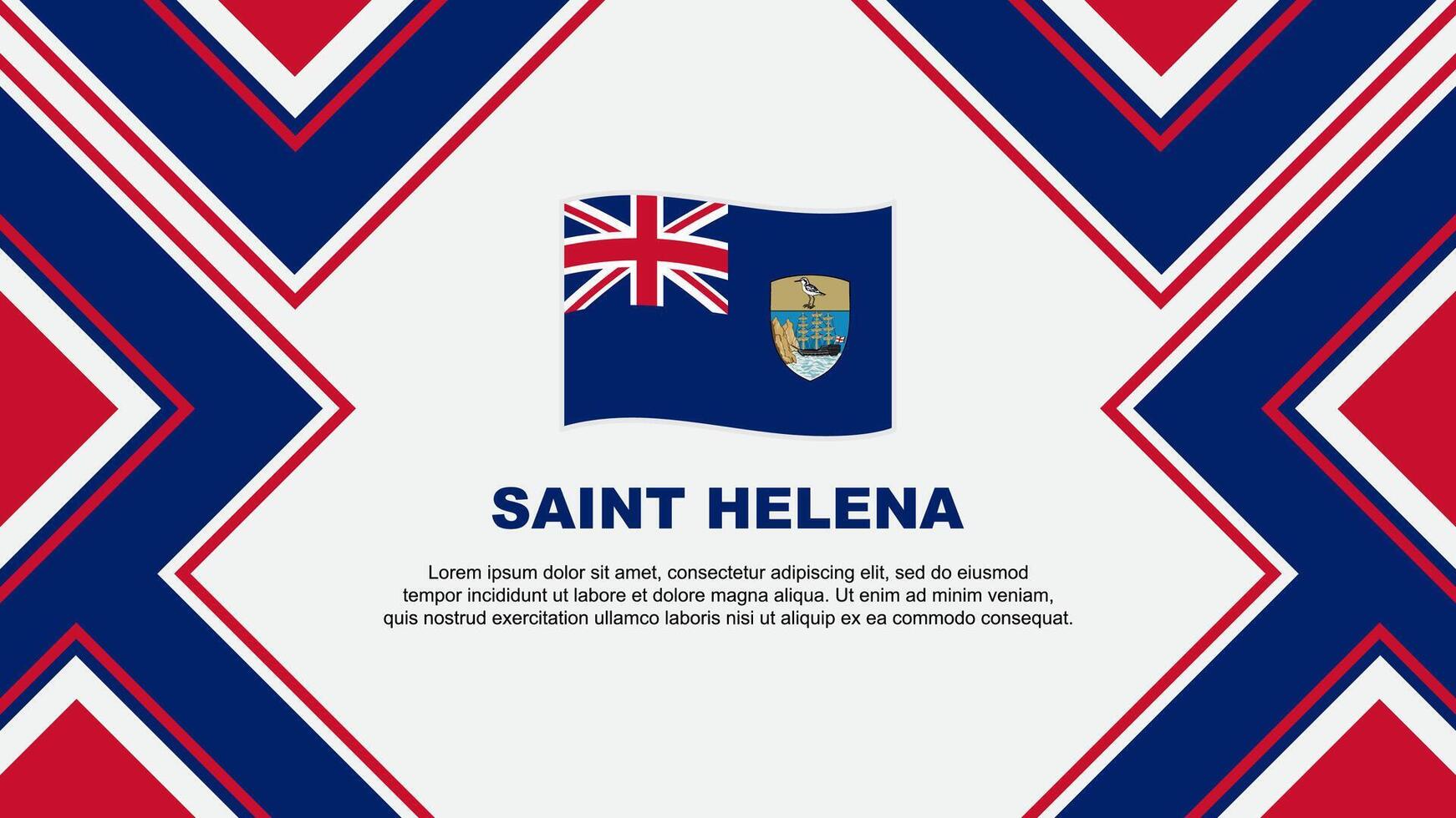 Saint Helena drapeau abstrait Contexte conception modèle. Saint Helena indépendance journée bannière fond d'écran vecteur illustration. Saint Helena vecteur