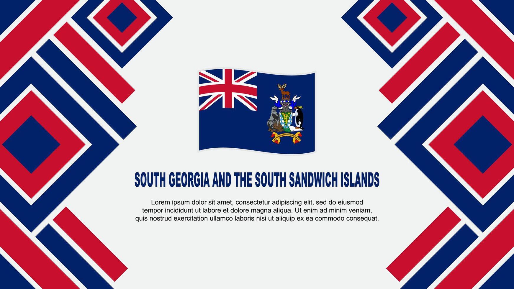Sud Géorgie et le Sud sandwich îles drapeau abstrait Contexte conception modèle. indépendance journée bannière fond d'écran vecteur illustration