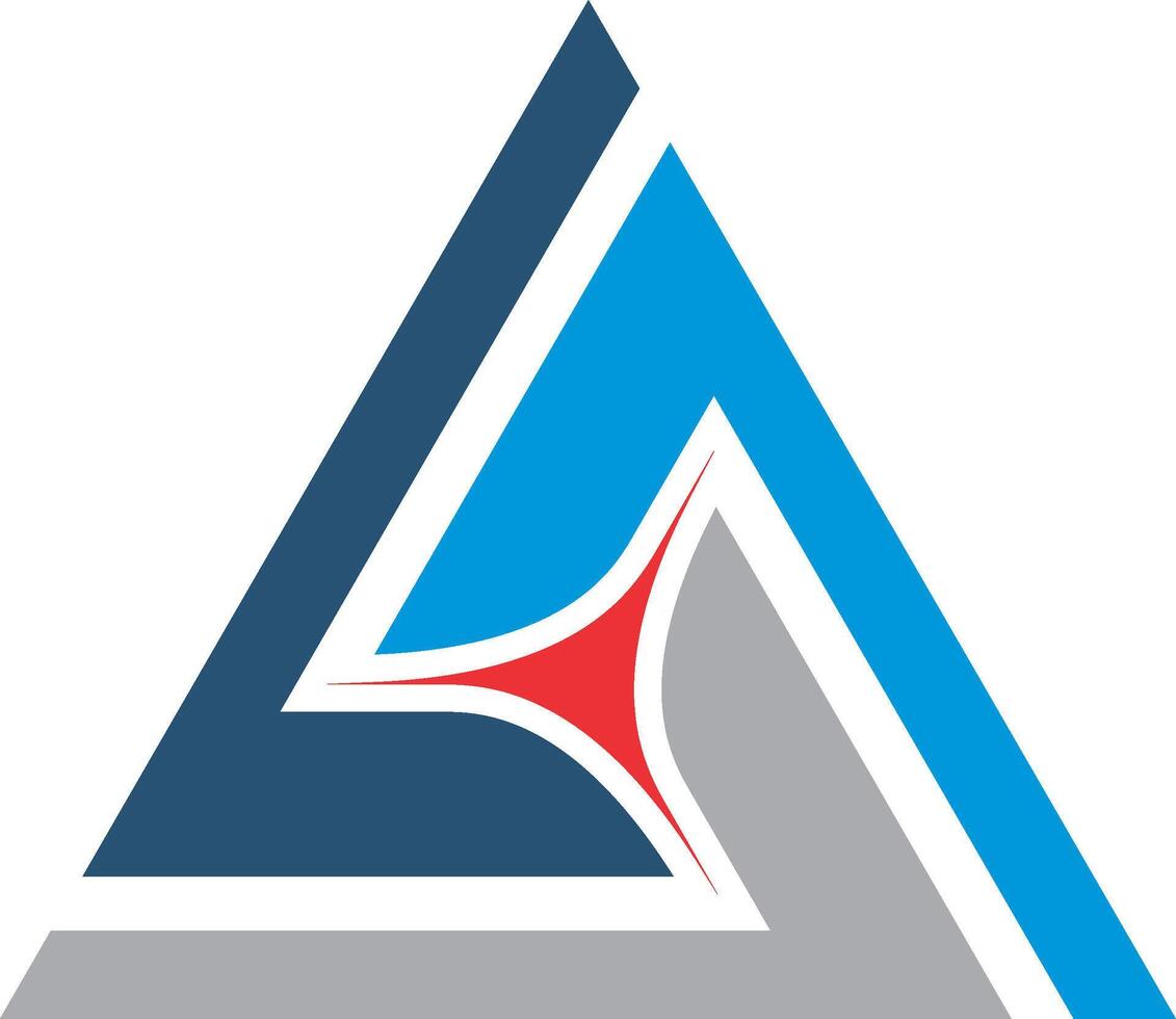 Triangle abstrait construction vecteur logo