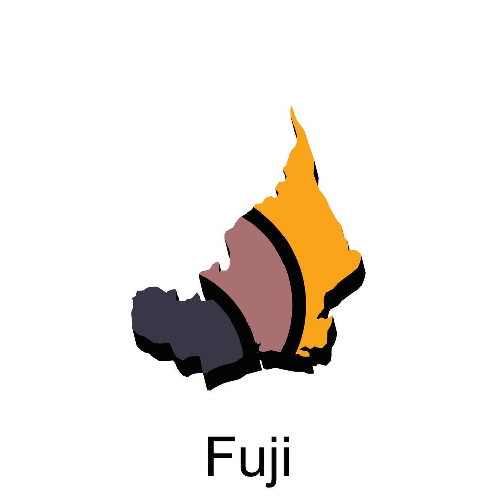 carte de Fuji Préfecture de Japon pays, adapté pour votre entreprise vecteur