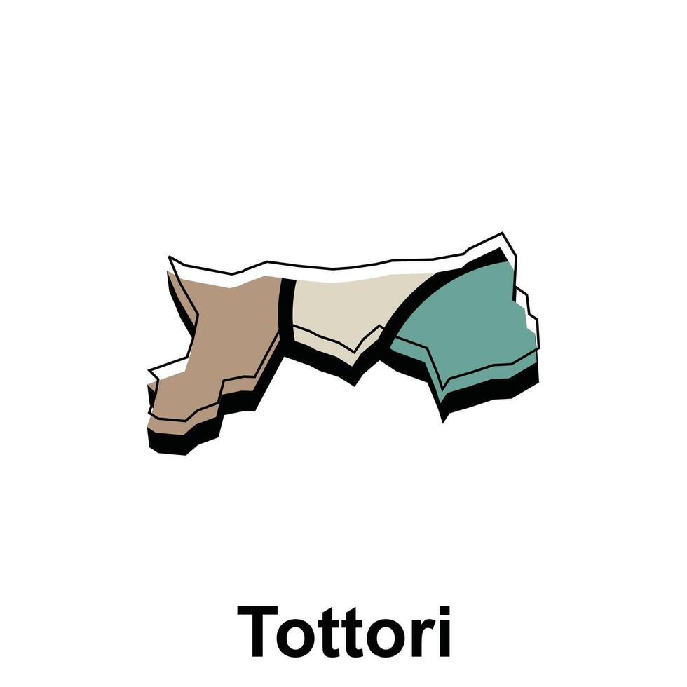 tottori ville haute détaillé vecteur carte de Japon Préfecture, logotype élément pour modèle