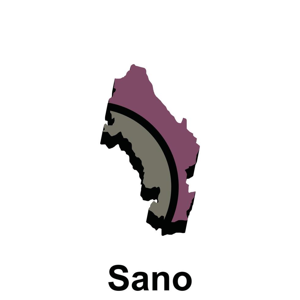 sano ville vecteur carte Japon Préfecture conception Région et des pays