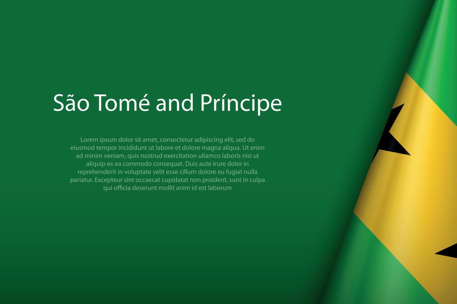 sao tome et principe nationale drapeau isolé sur Contexte avec fond vecteur