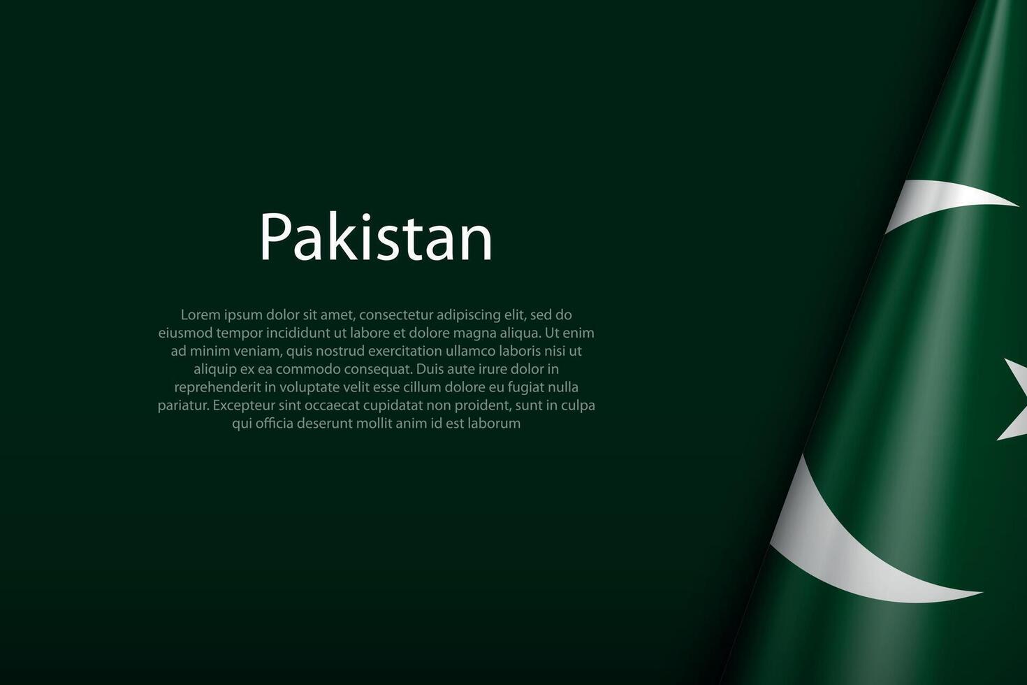 Pakistan nationale drapeau isolé sur Contexte avec fond vecteur