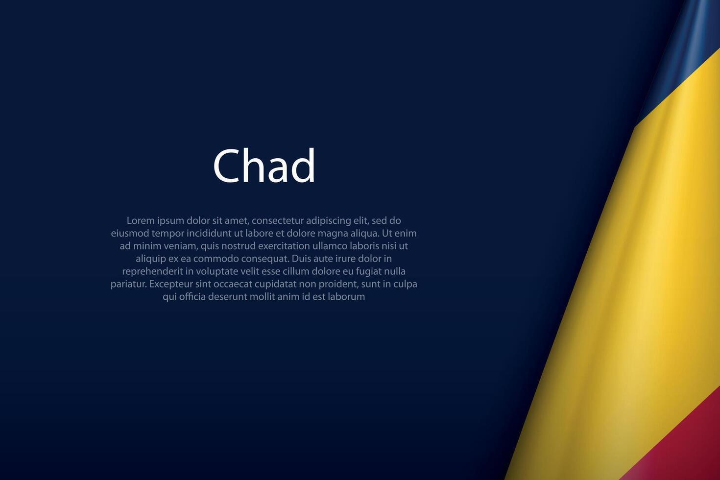 tchad nationale drapeau isolé sur Contexte avec fond vecteur