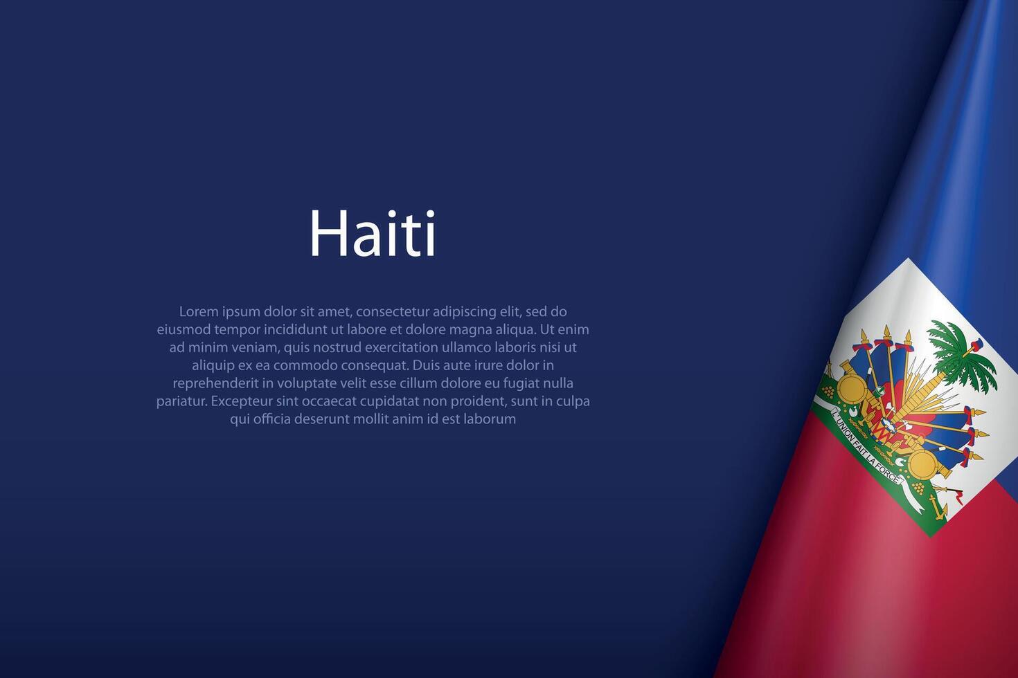 Haïti nationale drapeau isolé sur Contexte avec fond vecteur