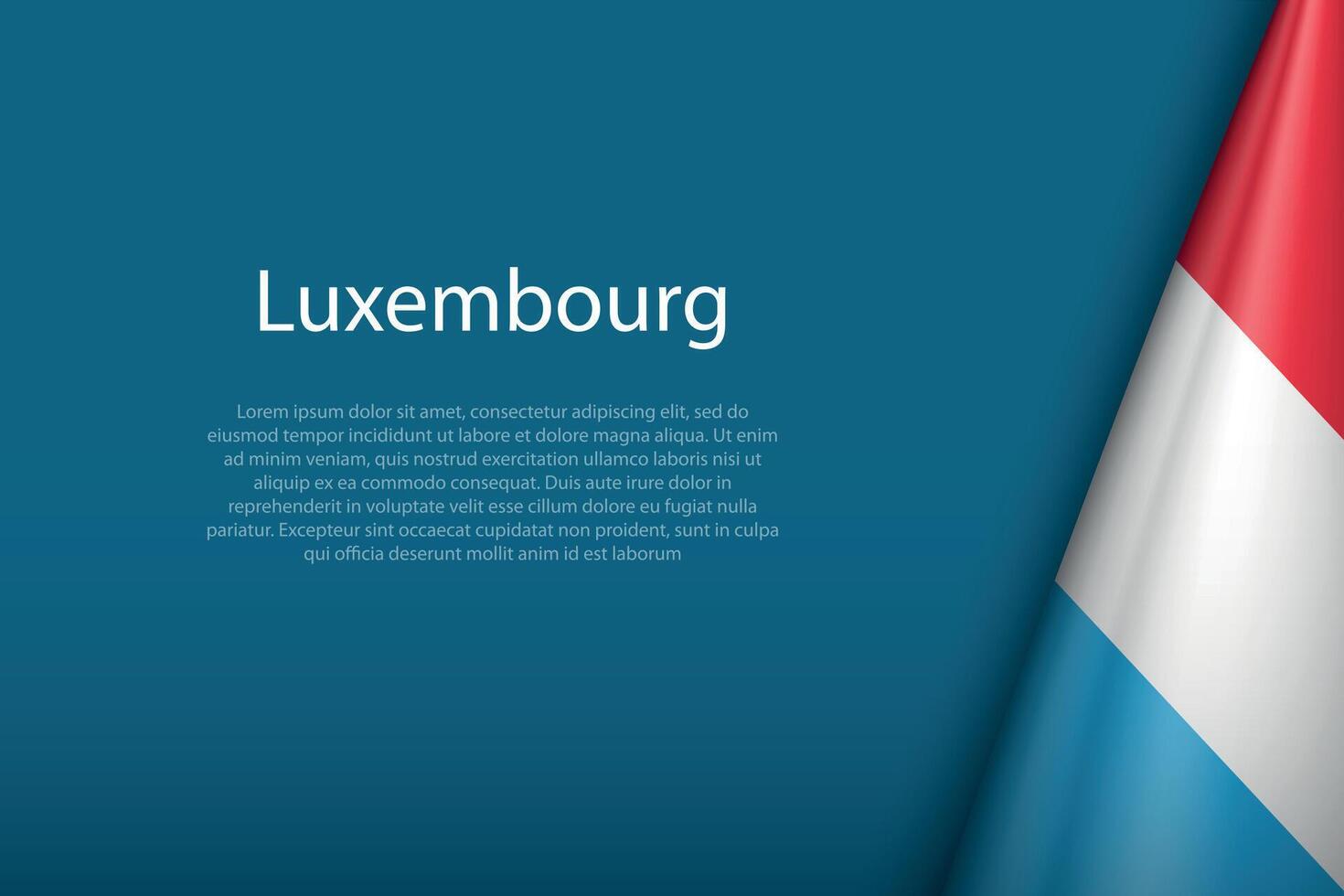 Luxembourg nationale drapeau isolé sur Contexte avec fond vecteur