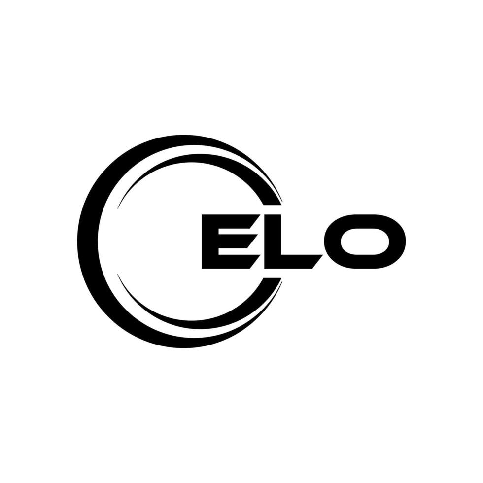 élo lettre logo conception, inspiration pour une unique identité. moderne élégance et Créatif conception. filigrane votre Succès avec le frappant cette logo. vecteur