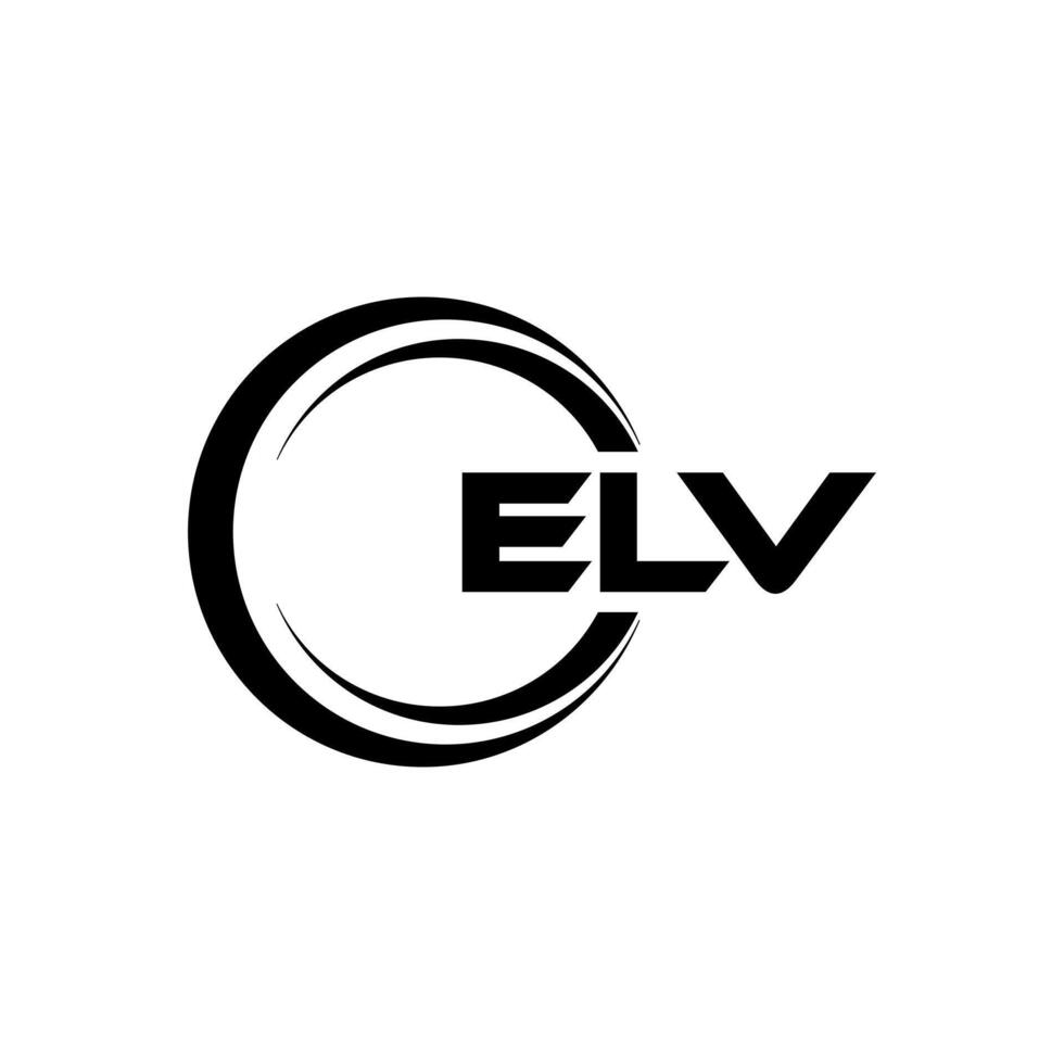 elv lettre logo conception, inspiration pour une unique identité. moderne élégance et Créatif conception. filigrane votre Succès avec le frappant cette logo. vecteur