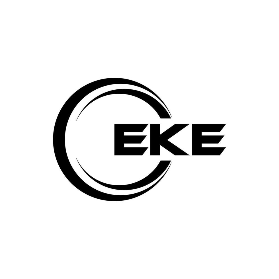 eke lettre logo conception, inspiration pour une unique identité. moderne élégance et Créatif conception. filigrane votre Succès avec le frappant cette logo. vecteur