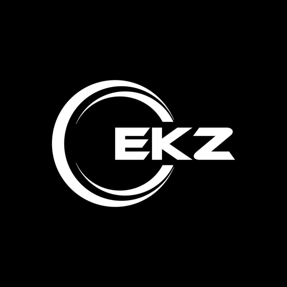 ekz lettre logo conception, inspiration pour une unique identité. moderne élégance et Créatif conception. filigrane votre Succès avec le frappant cette logo. vecteur