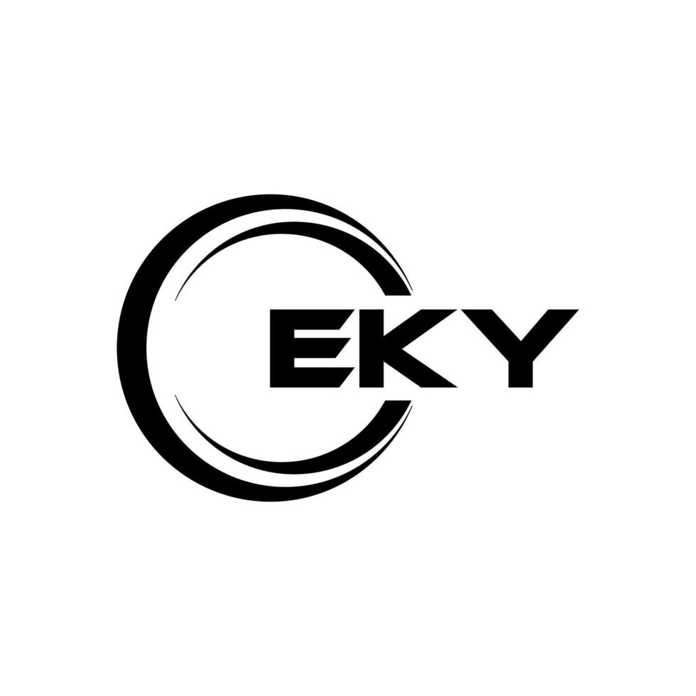 eky lettre logo conception, inspiration pour une unique identité. moderne élégance et Créatif conception. filigrane votre Succès avec le frappant cette logo. vecteur