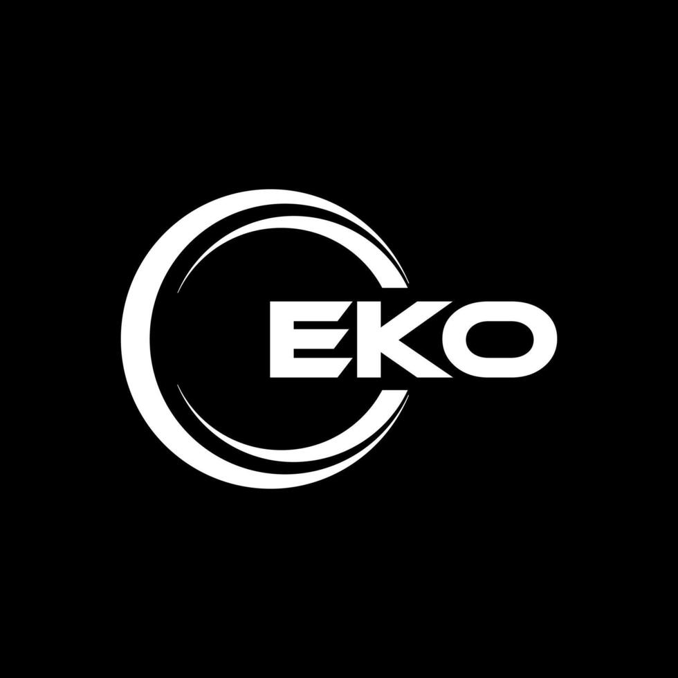 eko lettre logo conception, inspiration pour une unique identité. moderne élégance et Créatif conception. filigrane votre Succès avec le frappant cette logo. vecteur
