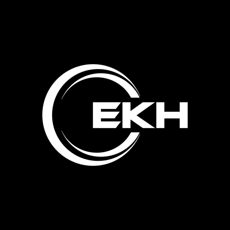 ekh lettre logo conception, inspiration pour une unique identité. moderne élégance et Créatif conception. filigrane votre Succès avec le frappant cette logo. vecteur