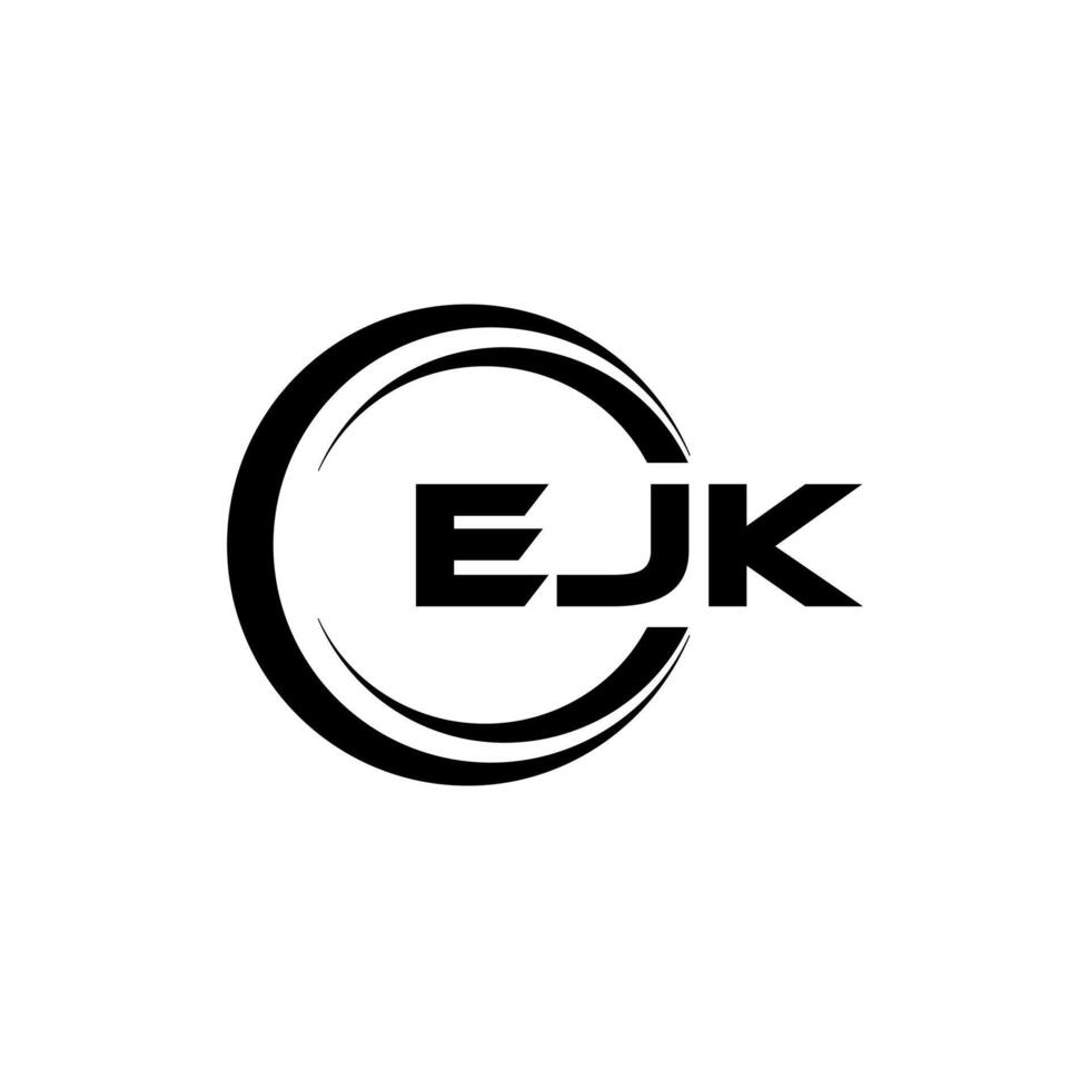 ejk lettre logo conception, inspiration pour une unique identité. moderne élégance et Créatif conception. filigrane votre Succès avec le frappant cette logo. vecteur