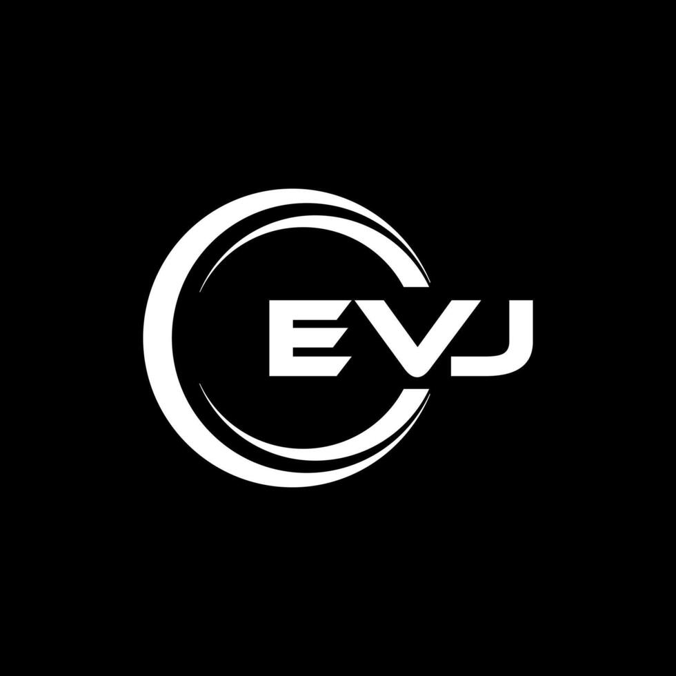 evj lettre logo conception, inspiration pour une unique identité. moderne élégance et Créatif conception. filigrane votre Succès avec le frappant cette logo. vecteur