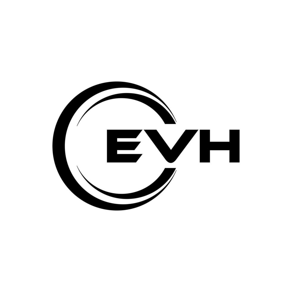 evh lettre logo conception, inspiration pour une unique identité. moderne élégance et Créatif conception. filigrane votre Succès avec le frappant cette logo. vecteur