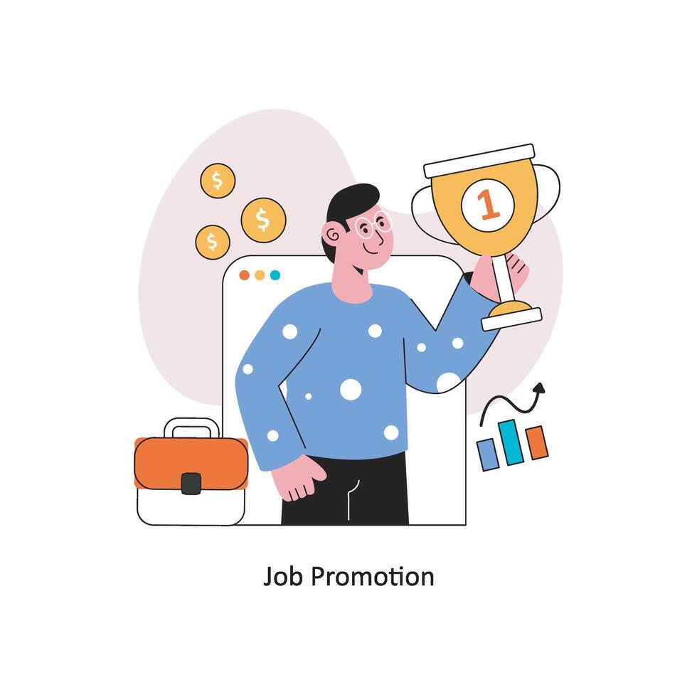 emploi promotion plat style conception vecteur illustration. Stock illustration