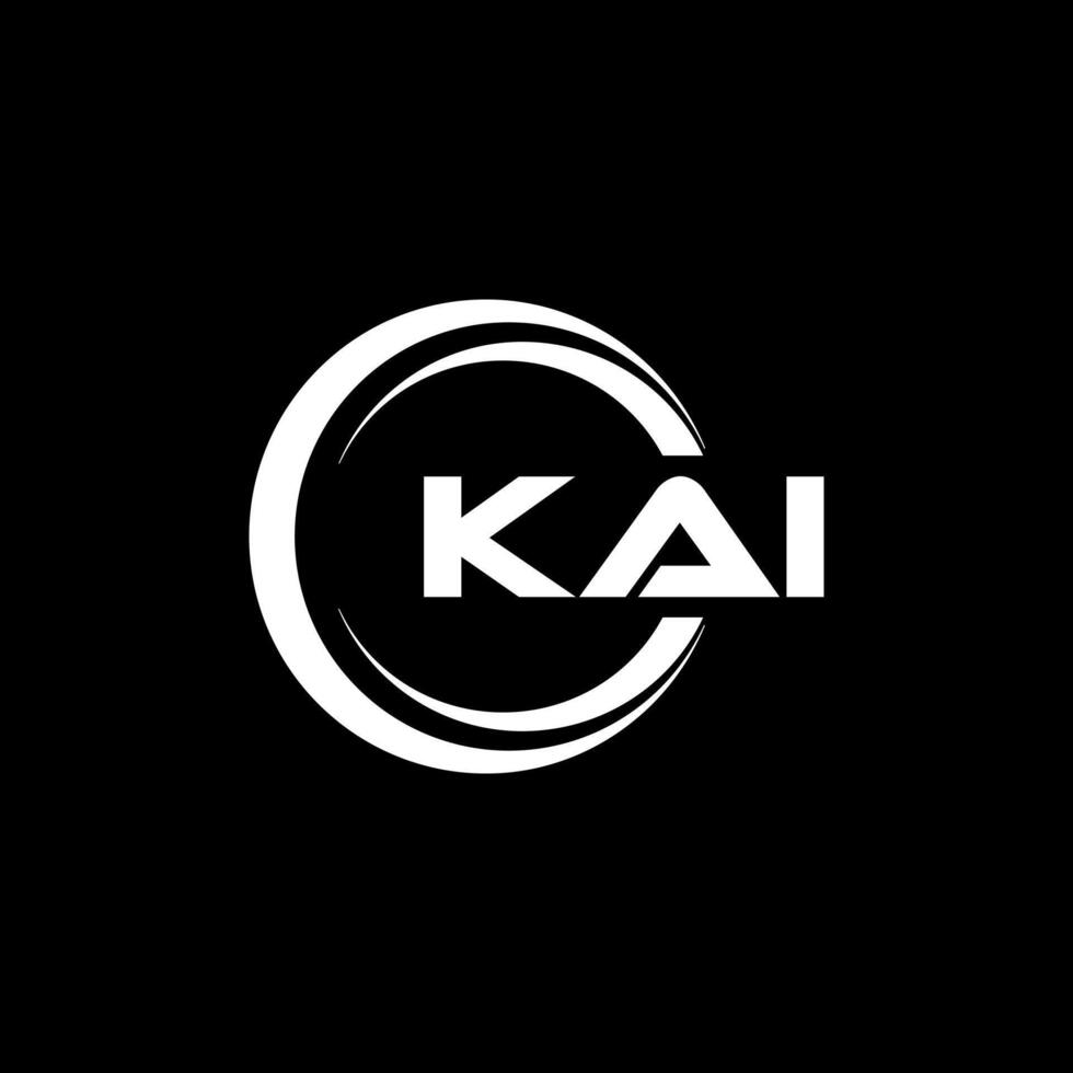 kai lettre logo conception, inspiration pour une unique identité. moderne élégance et Créatif conception. filigrane votre Succès avec le frappant cette logo. vecteur