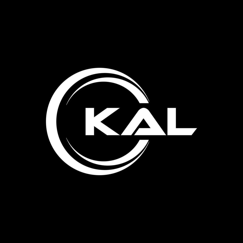 Kal lettre logo conception, inspiration pour une unique identité. moderne élégance et Créatif conception. filigrane votre Succès avec le frappant cette logo. vecteur