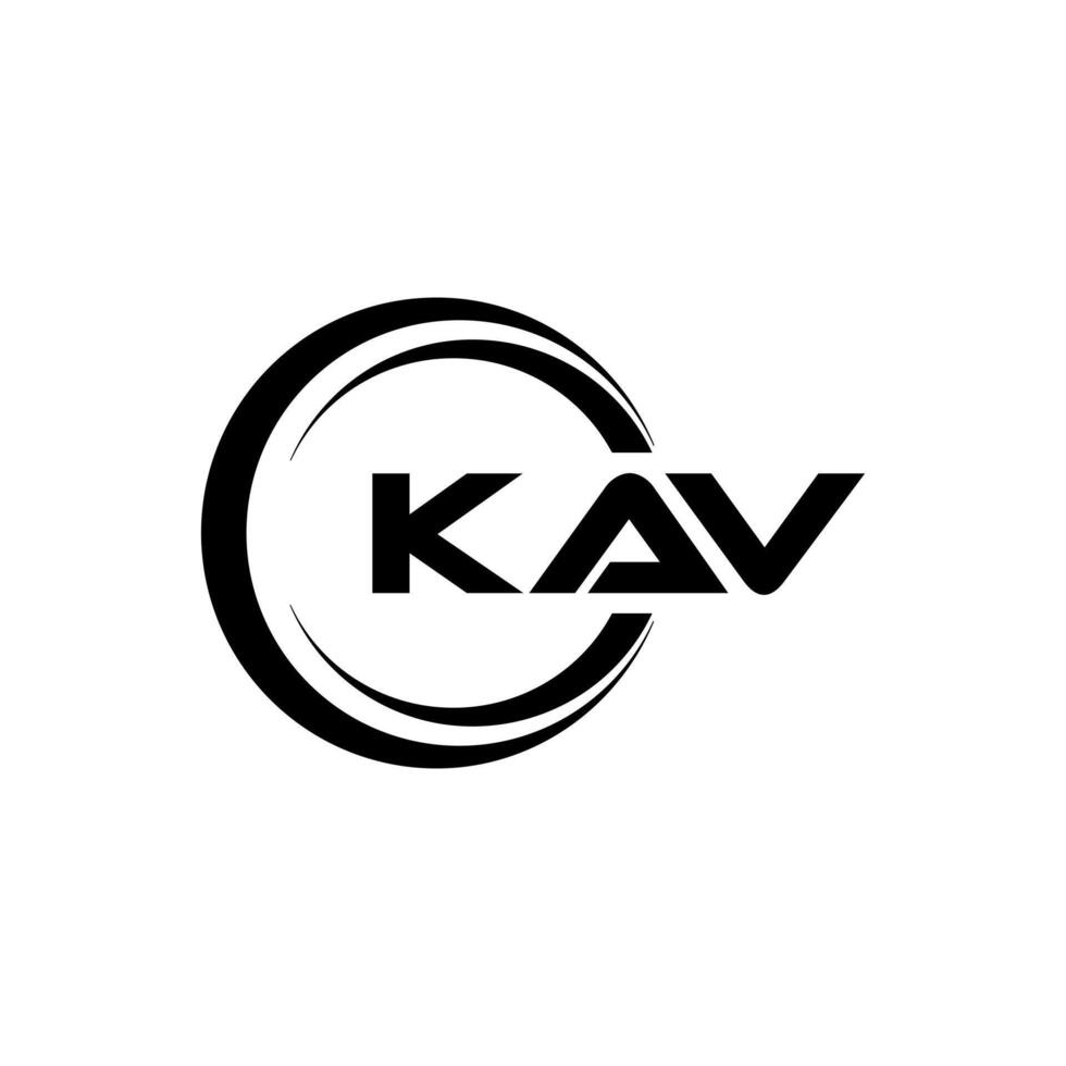 kav lettre logo conception, inspiration pour une unique identité. moderne élégance et Créatif conception. filigrane votre Succès avec le frappant cette logo. vecteur