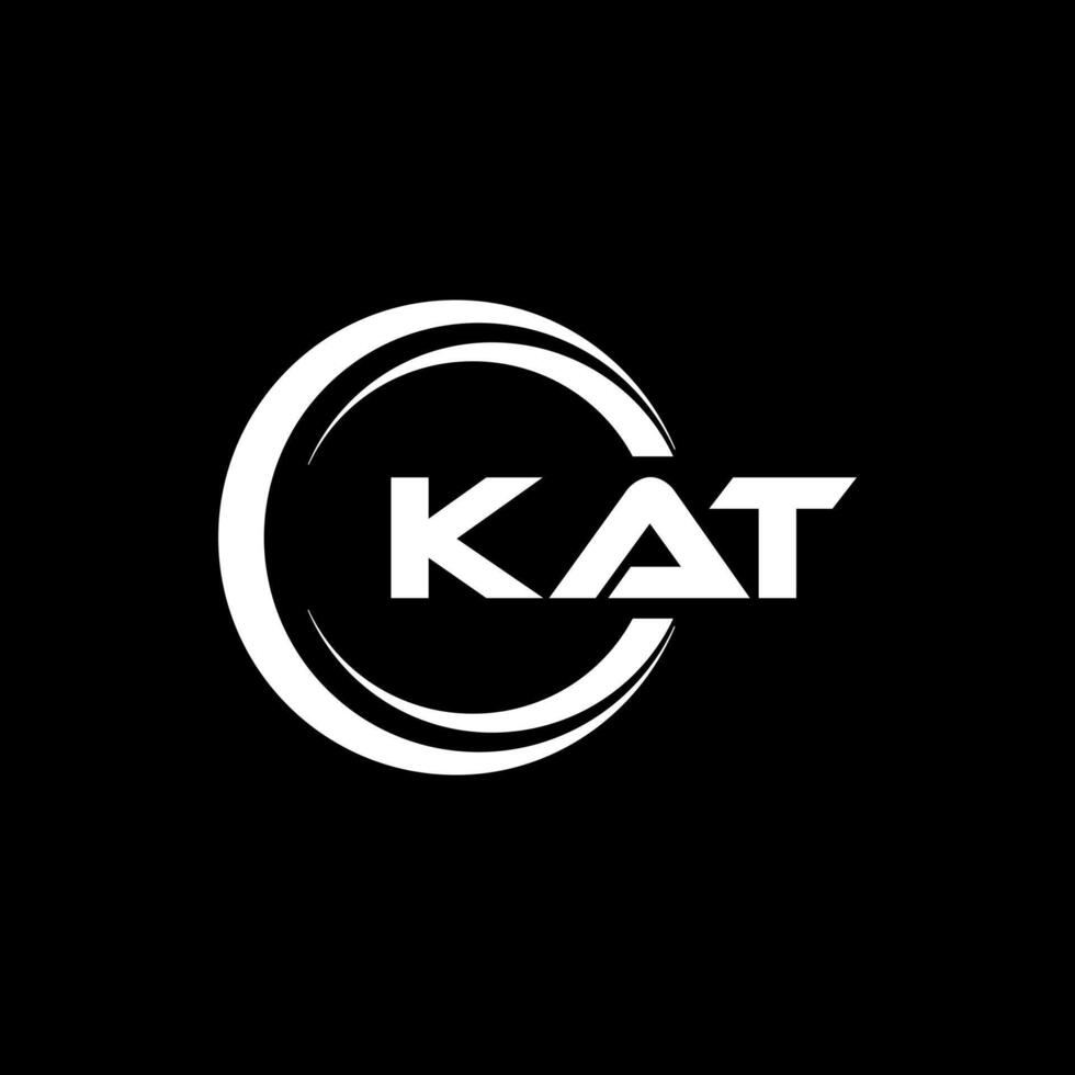 kat lettre logo conception, inspiration pour une unique identité. moderne élégance et Créatif conception. filigrane votre Succès avec le frappant cette logo. vecteur