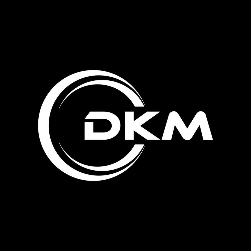 dkm lettre logo conception, inspiration pour une unique identité. moderne élégance et Créatif conception. filigrane votre Succès avec le frappant cette logo. vecteur