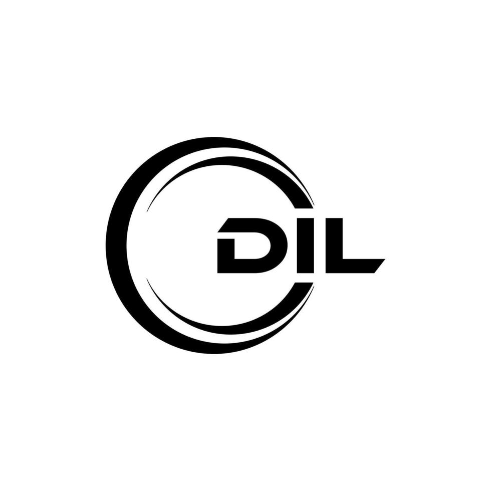 dil lettre logo conception, inspiration pour une unique identité. moderne élégance et Créatif conception. filigrane votre Succès avec le frappant cette logo. vecteur