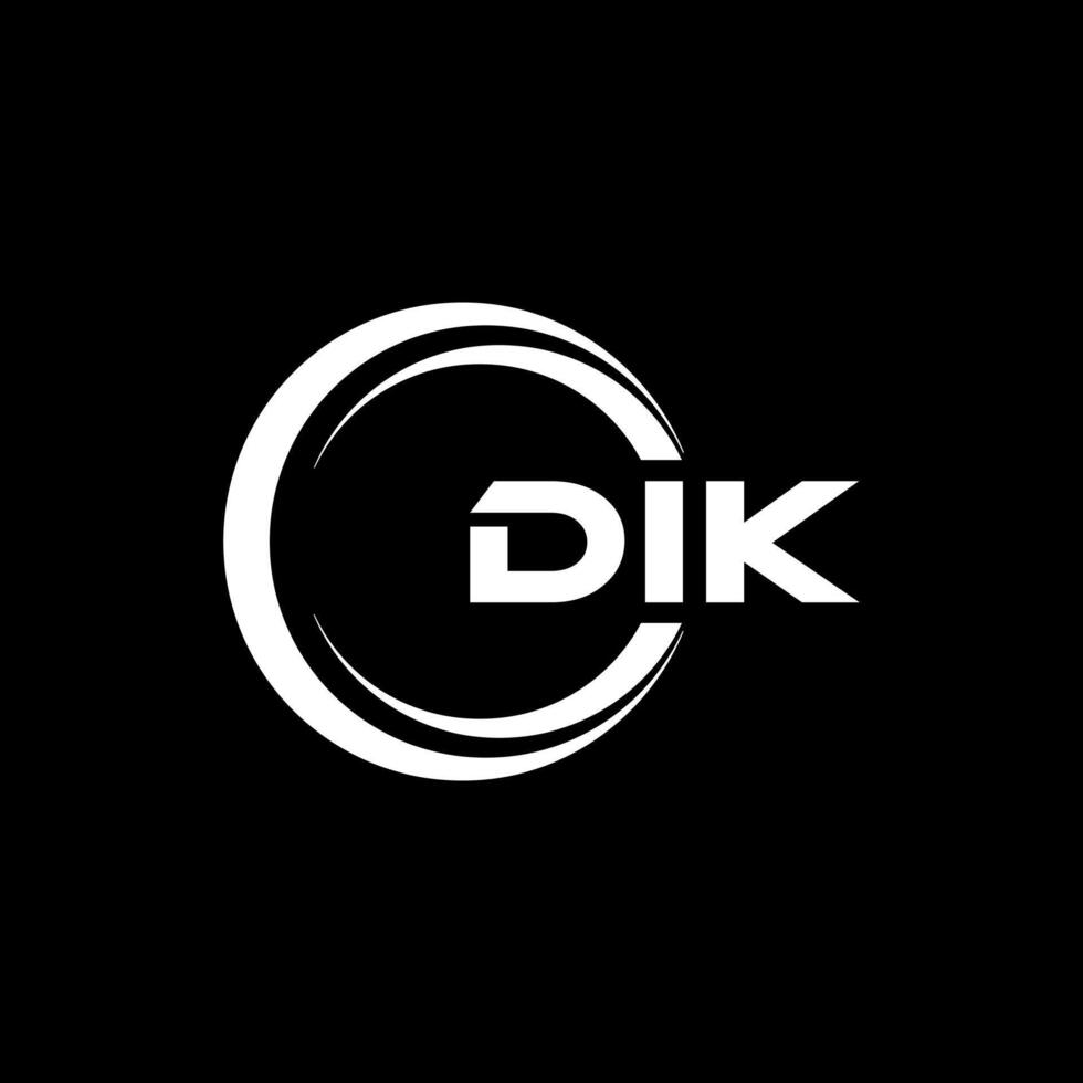 dik lettre logo conception, inspiration pour une unique identité. moderne élégance et Créatif conception. filigrane votre Succès avec le frappant cette logo. vecteur