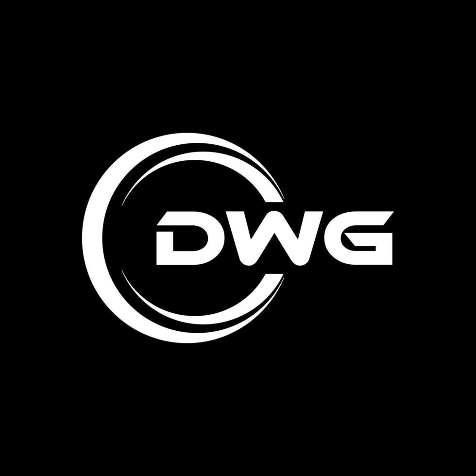 dwg lettre logo conception, inspiration pour une unique identité. moderne élégance et Créatif conception. filigrane votre Succès avec le frappant cette logo. vecteur