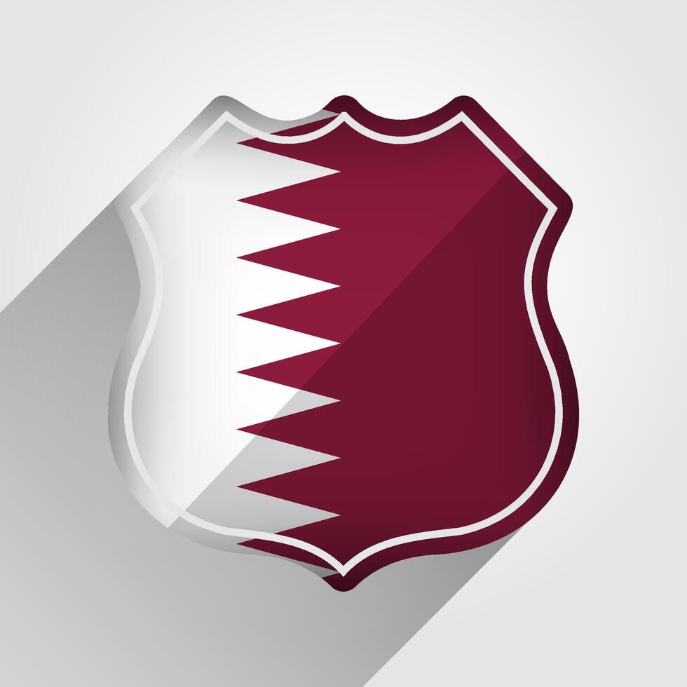 Qatar drapeau route signe illustration vecteur
