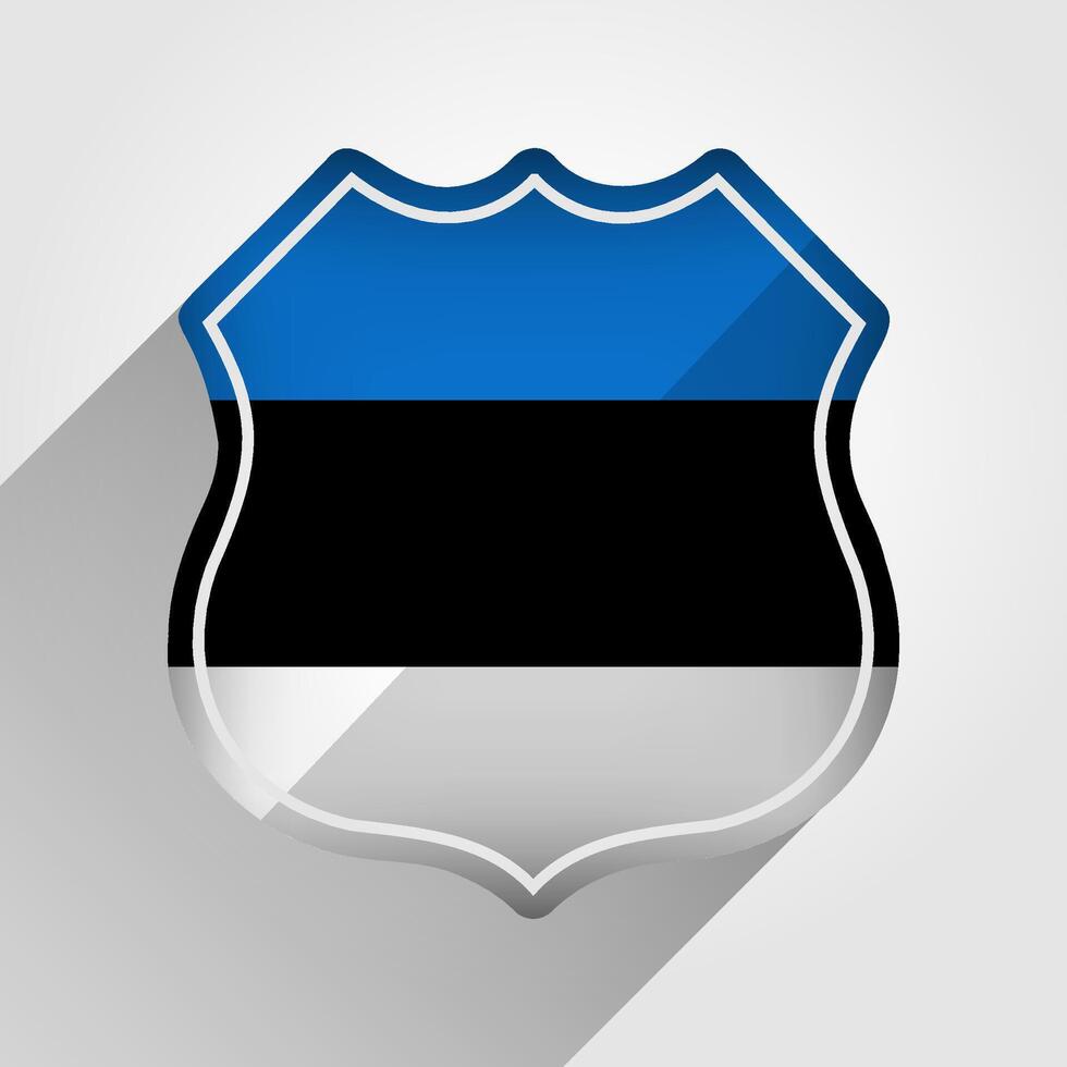 Estonie drapeau route signe illustration vecteur