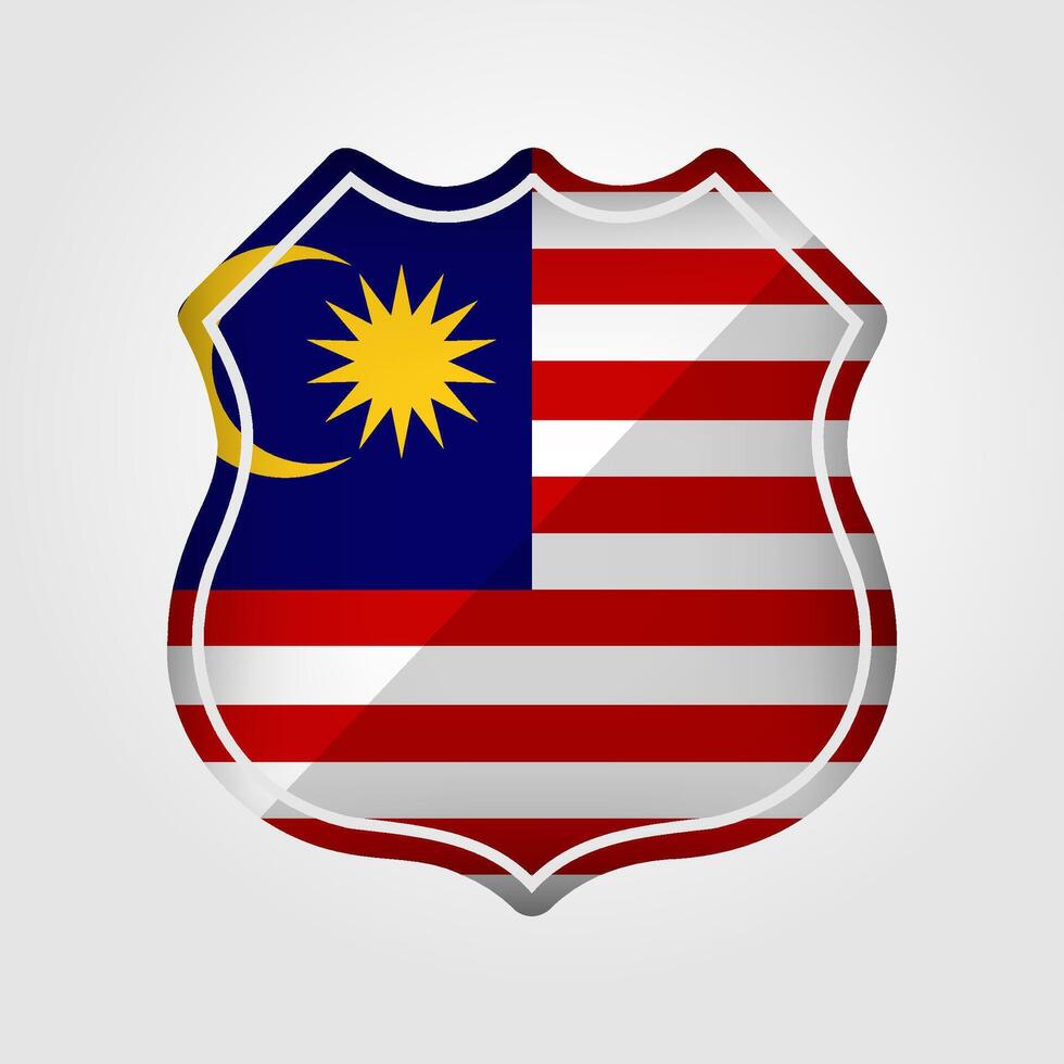 Malaisie drapeau route signe illustration vecteur