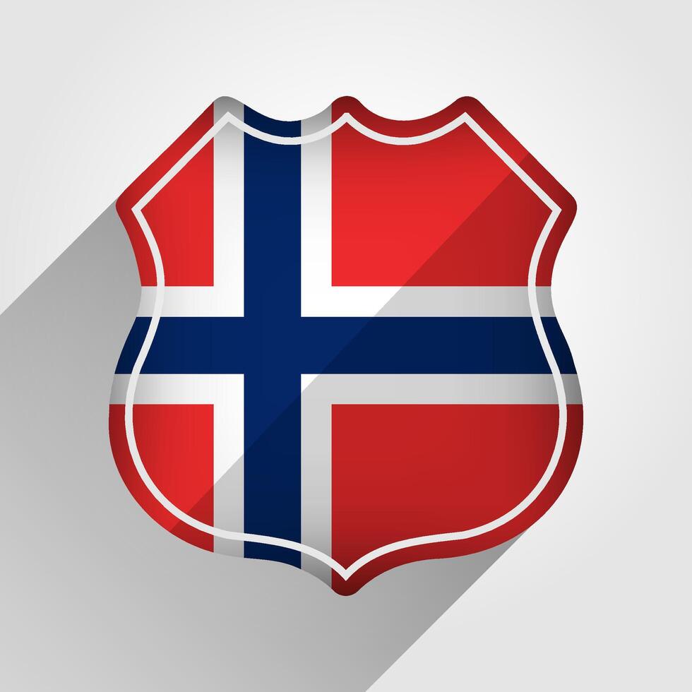 français Norvège drapeau route signe illustration vecteur