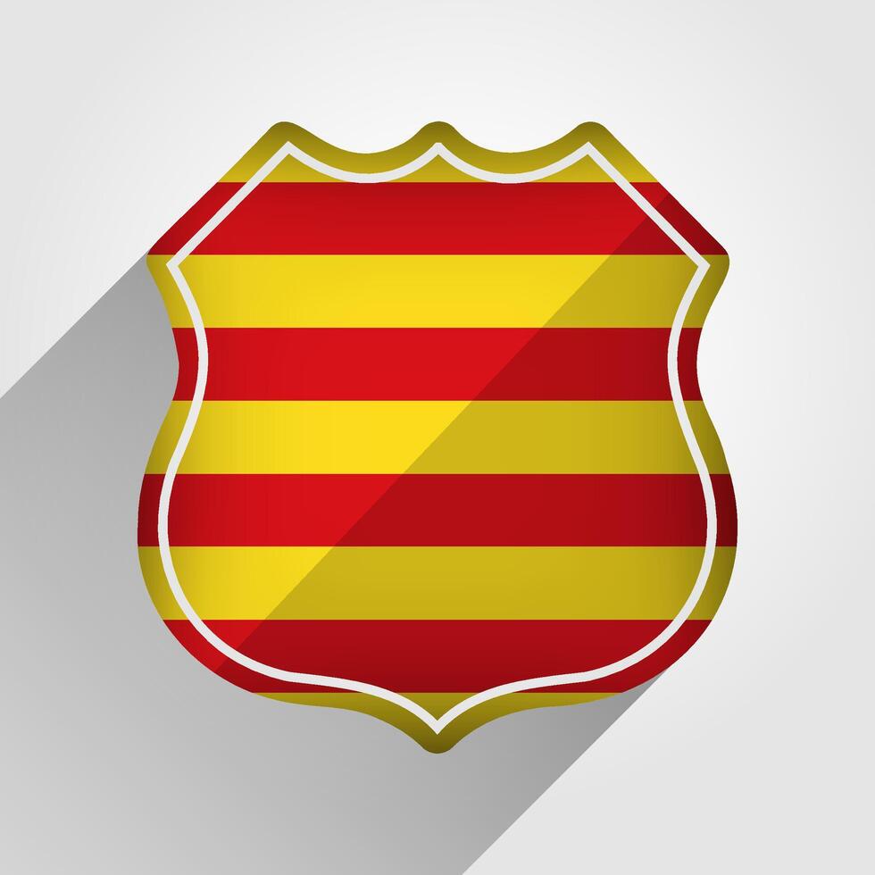 Catalogne drapeau route signe illustration vecteur