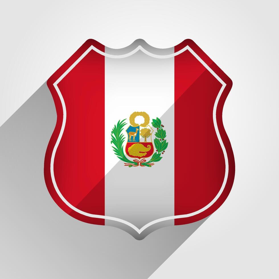Pérou drapeau route signe illustration vecteur