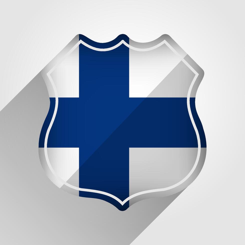 Finlande drapeau route signe illustration vecteur