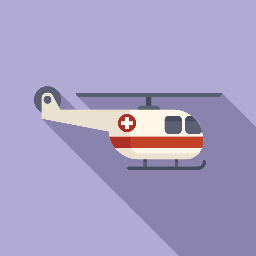 ambulance urgence hélicoptère icône plat vecteur. se soucier clinique centre vecteur