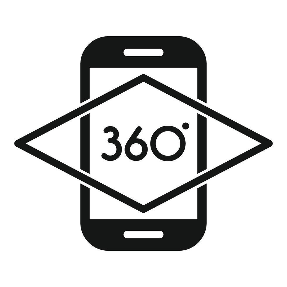 téléphone vue 360 diplôme icône Facile vecteur. concert art éducation vecteur