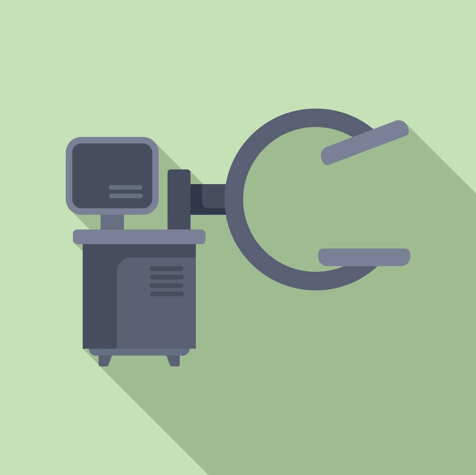 médical moderne examen icône plat vecteur. radiographie dispositif vecteur