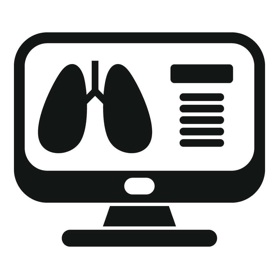 poumons image examen icône Facile vecteur. analyse pièce vecteur