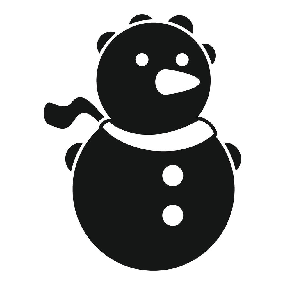 chapeau bonhomme de neige icône Facile vecteur. autocollant personnage vacances vecteur