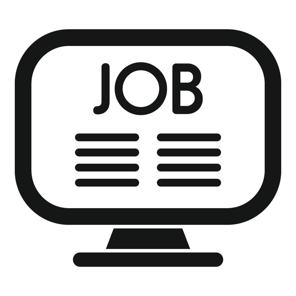 emploi en ligne chercher icône Facile vecteur. Haut expert ouverture vecteur