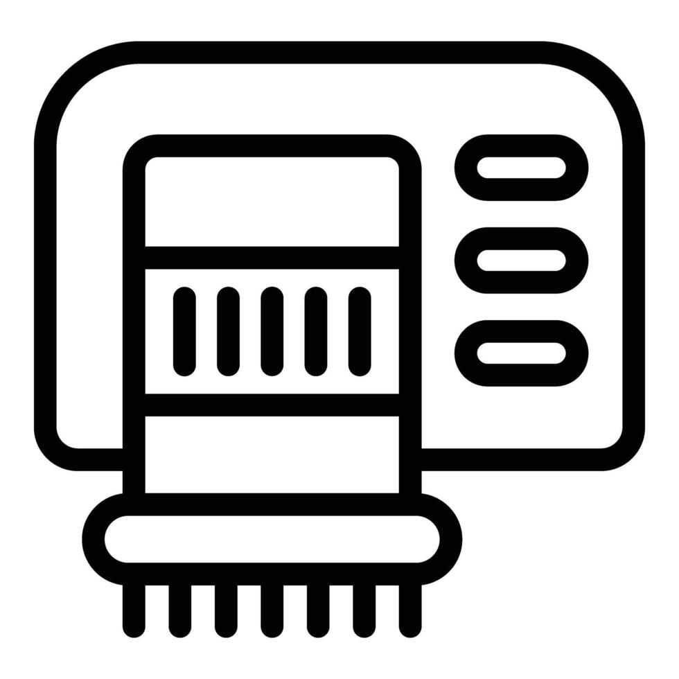 main séchoir appareil icône contour vecteur. chaud flux d'air équipement vecteur