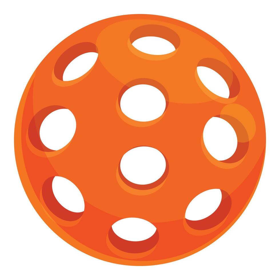 Orange Balle icône dessin animé vecteur. pickleball équipe ouvrages d'art vecteur