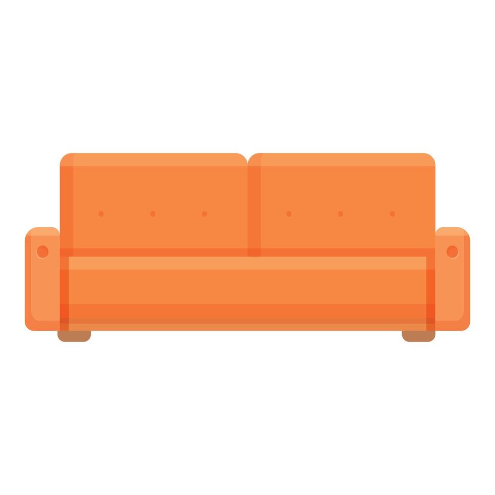 Frais Orange canapé icône dessin animé vecteur. Nouveau conception remise vecteur