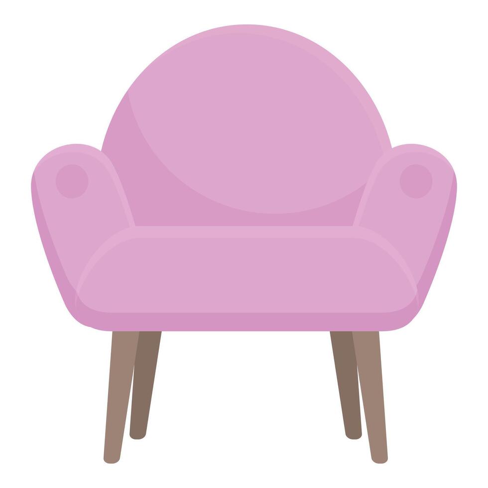 rose Couleur doux fauteuil icône dessin animé vecteur. en ligne remise vecteur