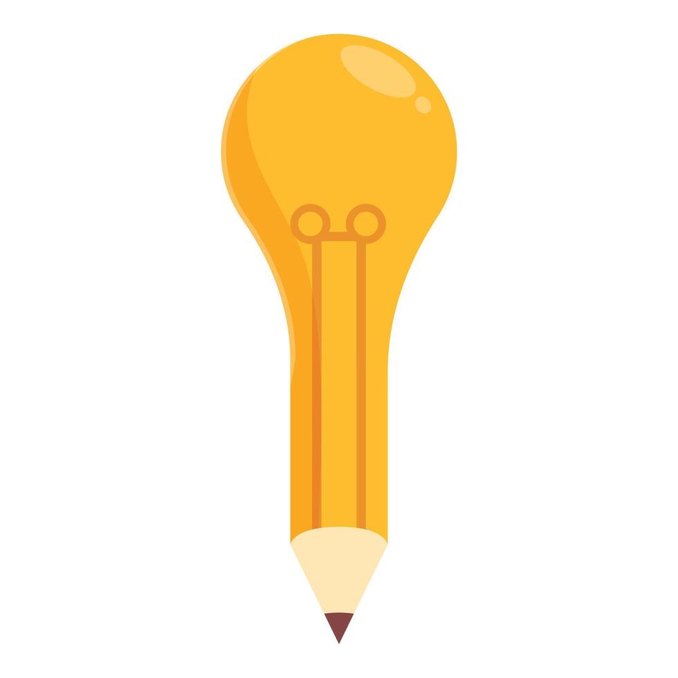 Créatif stylo idée ampoule icône dessin animé vecteur. objectif éducation vecteur