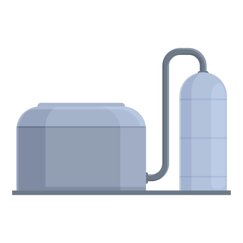 carburant gaz réservoir secteur icône dessin animé vecteur. Feu site dépôt vecteur