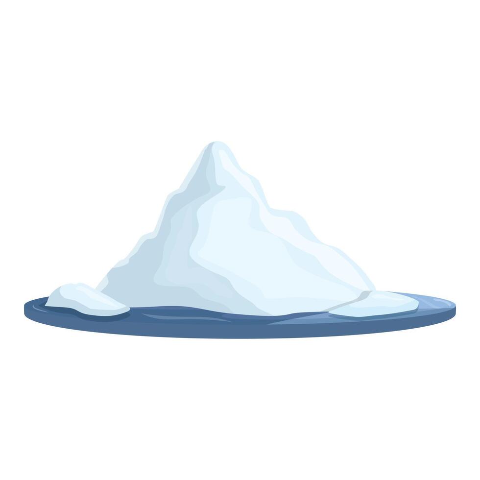 iceberg Montagne icône dessin animé vecteur. Arctique exploration vecteur